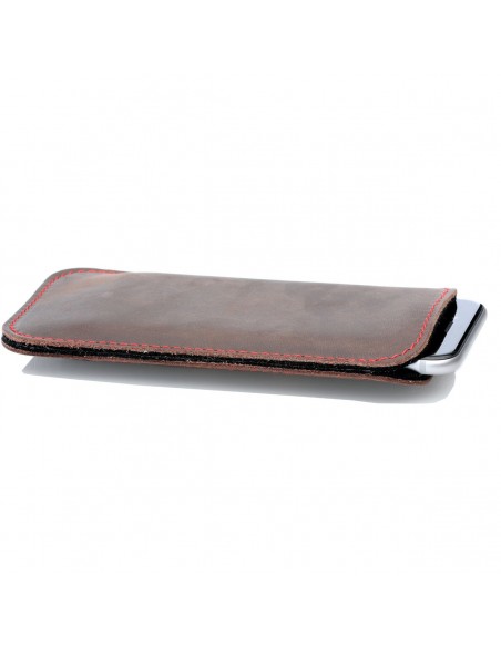 g.4 iPhone 8 Plus sleeve from leather in camel, dark brown, grey and black