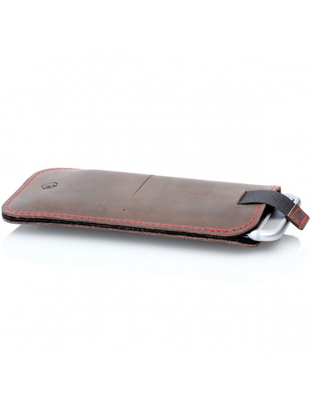 g.4 iPhone 8 Plus sleeve from leather in camel, dark brown, grey and black