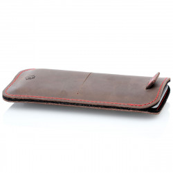 g.4 iPhone 8 Plus sleeve from leather in camel, dark brown, grey and black