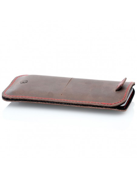 g.4 iPhone 8 Plus sleeve from leather in camel, dark brown, grey and black