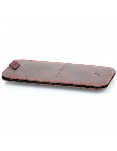 g.4 iPhone 8 Plus sleeve from leather in camel, dark brown, grey and black