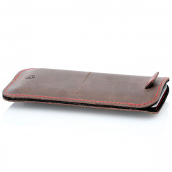 g.4 iPhone XS Max sleeve from leather in camel, dark brown, grey and black