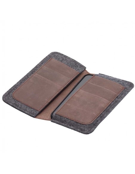 g.5 iPhone XS Wallet in camel, black, grey and dark brown