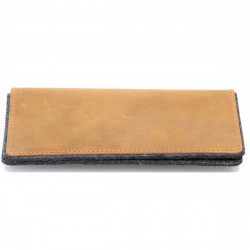 g.5 iPhone 11 Wallet in Leder schwarz, grau, dunkelbraun und hellbraun 2
