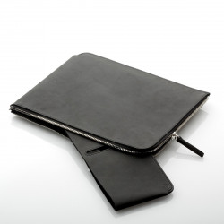 ZIP Sleeve iPad Air in Leder schwarz