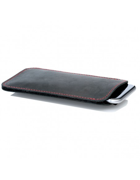g.4 iPhone 12 Mini leather sleeve from leather in camel, dark brown, grey and black