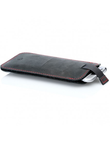 g.4 iPhone 12 Mini leather sleeve from leather in camel, dark brown, grey and black