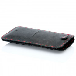 g.4 iPhone 12 Mini leather sleeve from leather in camel, dark brown, grey and black