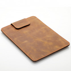 10.9" iPad Air leather case in vegetable tanned leather and mulesing free felt - Made in Germany