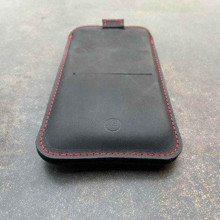 g.4 iPhone  12 Mini leather sleeve from leather in camel, dark brown, grey and black