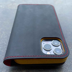 iPhone 12 Pro Case aus Leder mit integriertem biologisch abbaubaren Bumper