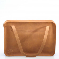 ZIP BAG - leather bag with felt inlay for 13" laptops - made in Germany - available in black, dark brown and camel 2