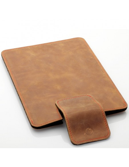 Samsung Galaxy tab S7 leather sleeve in camel, black and dark brown - handmade in Germany