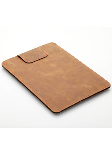 Samsung Galaxy tab S7 leather sleeve in camel, black and dark brown - handmade in Germany