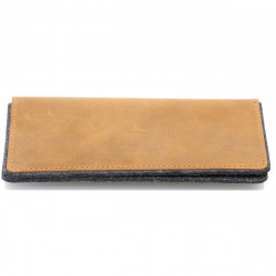 g.5 iPhone 13 mini Brieftaschen-Etui Leder in dunkel braun, hellbraun, schwarz und grau 2