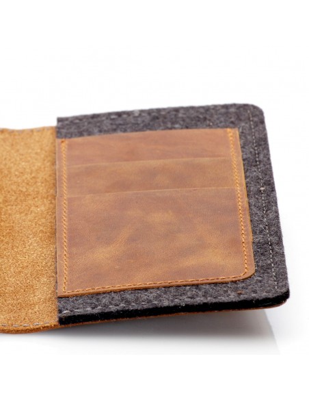 g.5 iPhone 13 Folio Leder - Brieftasche und iPhone 13 Case in einem, verfügbar in schwarz, dunkelbraun, camel & grau