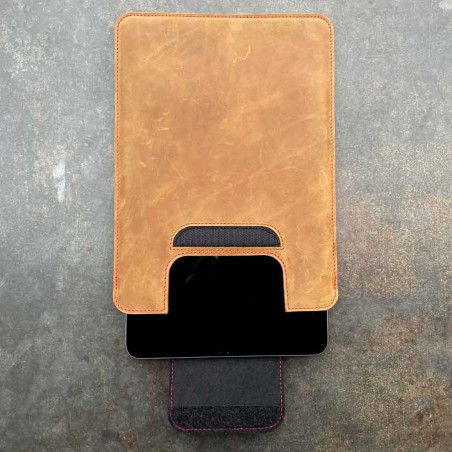 10,9" iPad Air Lederhülle in vegetabil gegerbtem Leder und mulesingfreiem Filz - Made in Gernany