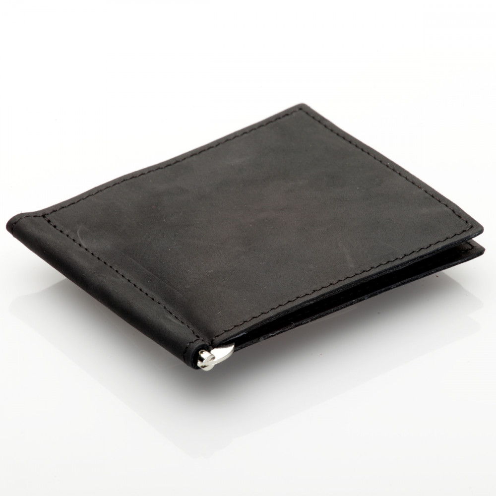 Money clip wallet, purse with dollar clip - handmade from high quality cowhide leather in Germany