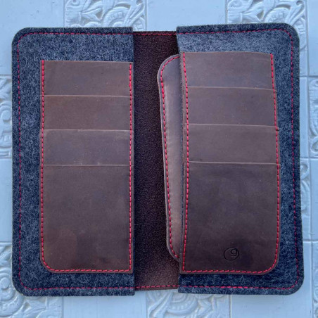 LIMITED EDITION - Samsung Galaxy wallet with red stitchings