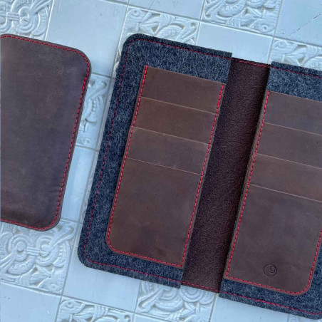 LIMITED EDITION - Samsung Galaxy wallet with red stitchings