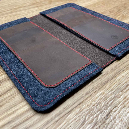 LIMITED EDITION - Samsung Galaxy wallet with red stitchings