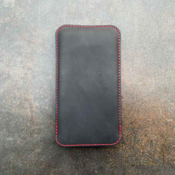 g.4 iPhone 14 Pro leather case made of vegetable tanned leather handmade in Germany in black, gray, dark brown and camel