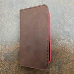 iPhone 14 Pro Leder Folio mit integriertem Bio Case  in dunkelbraun, camel, schwarz und grau - Made in Germany 2