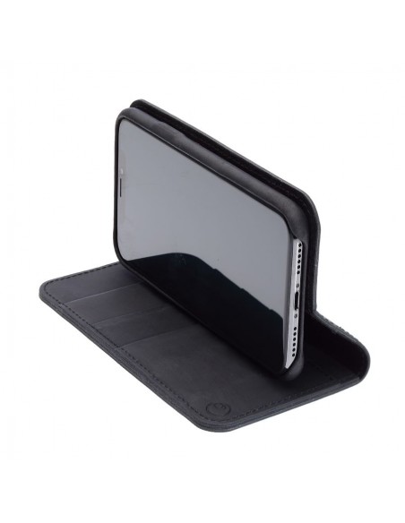 iPhone 14  Leder Case mit integriertem Bio Case  in dunkelbraun, camel, schwarz und grau - Made in Germany