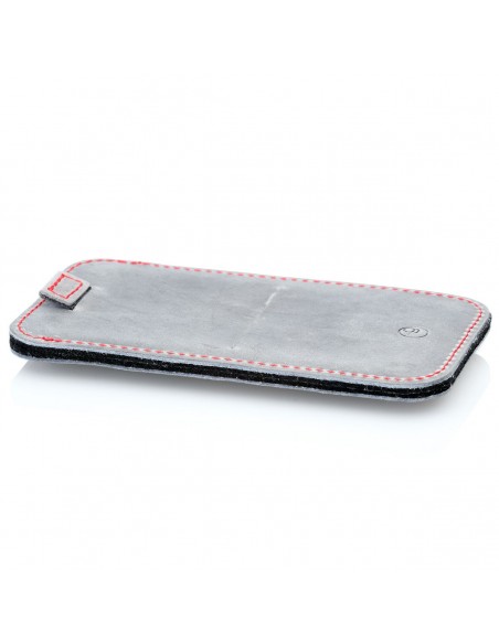 g.4 iPhone 14 Max Leather Sleeve in camel, dark brown, grey and black - elegant, practical, shock proof