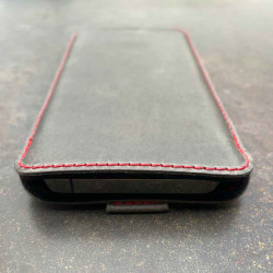 g.4 iPhone 14 Max Leather Sleeve in camel, dark brown, grey and black - elegant, practical, shock proof 2