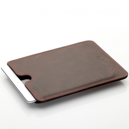 iPad mini Sleeve Leder - aus pflanzlich gegerbtem Leder mit mulesingfreiem Filz Innen, handgefertigt in Deutschland-Night