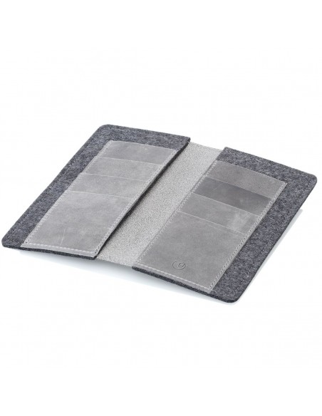 g.5 iPhone 15 (Pro) Etui Leder in Leder grau