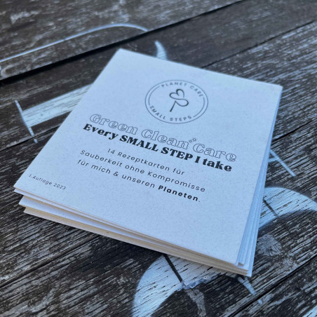 Green Clean Care - 14 recipe cards for cleaning products

Uncompromising cleanliness for your home and the environment